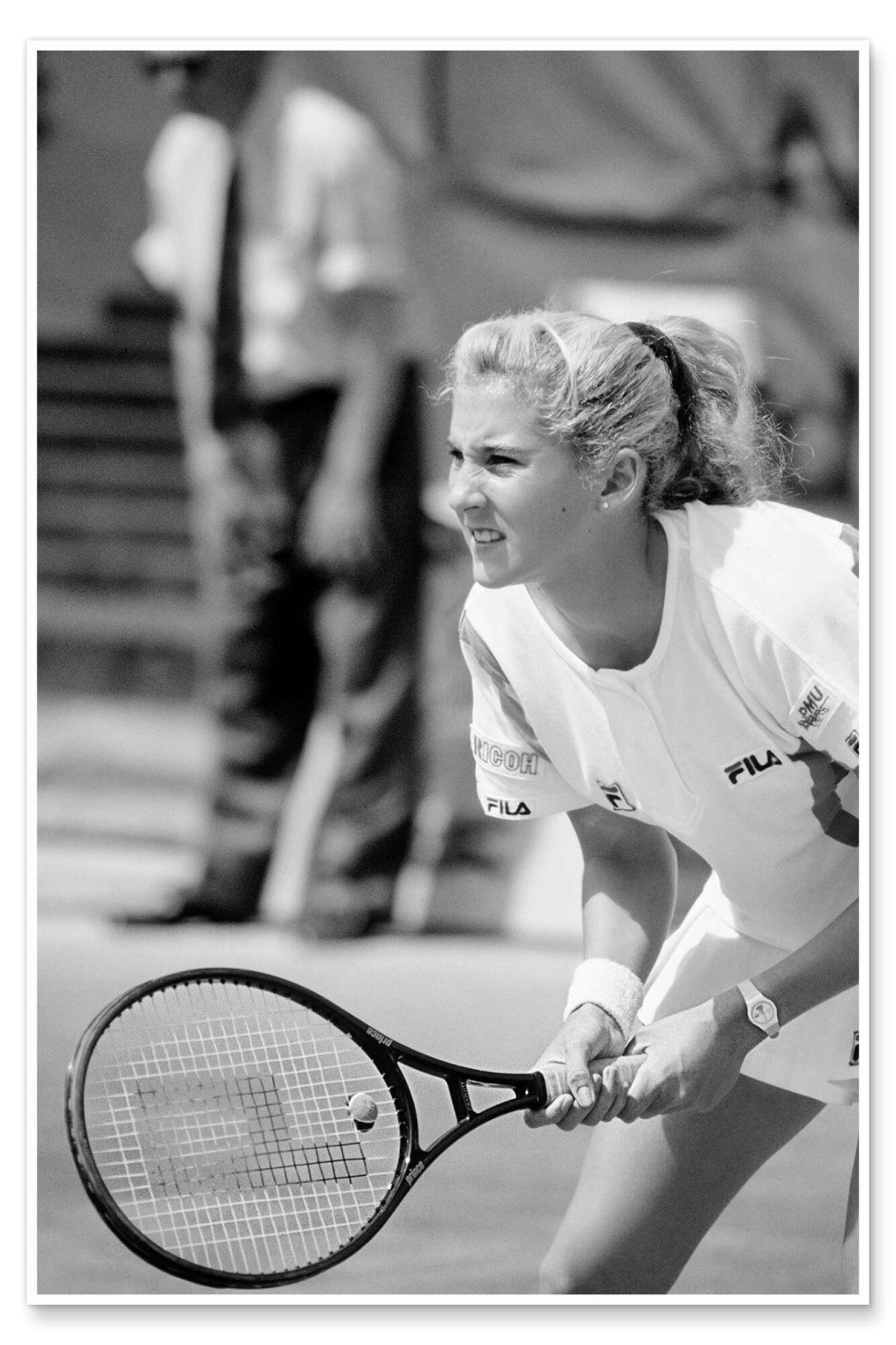 1990 tennis star monica - Wandbild „Monica Seles, Tennisspielerin, French Open, “ von